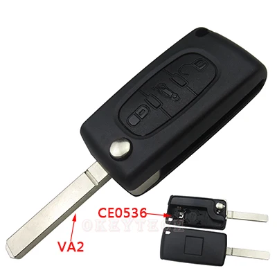 3B Truck VA2 CE0536 OkeyTech складной чехол для ключей на застежке чехол без рисунка 2 3 BTN для peugeot 207 307 308 407 607 807 чехол для Citroen C2 C3 C4 C5 C6 HU83 VA2 лезвие - Цвет: 3B Truck VA2 CE0536