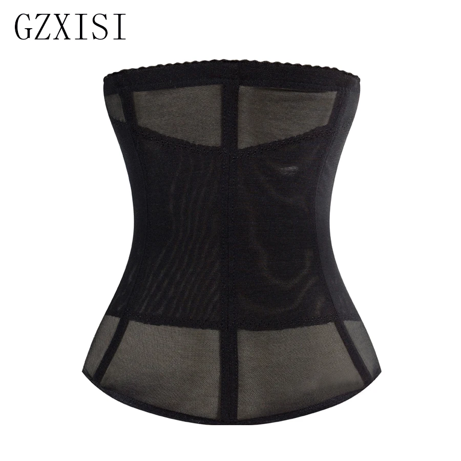 Женский черный корсет для коррекции фигуры корсеты талии со стальным обвалом|corset