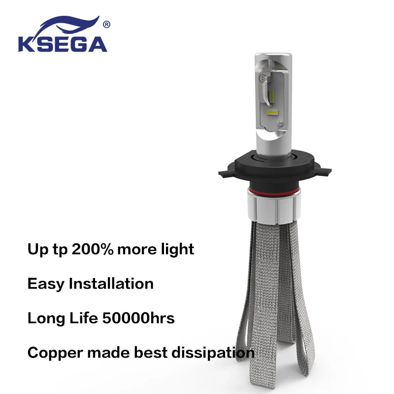 Ksega 8C H11 светодиодные фары лампы для автомобилей H7 9005 9006 9012 Светодиодные 40 Вт 8000LM