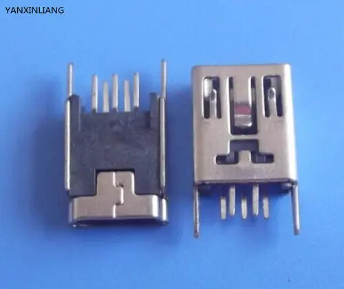 Мини USB Type B Female 5 Pin DIP 2 pin вертикальное гнездо разъема ПП для ног 10 шт. |