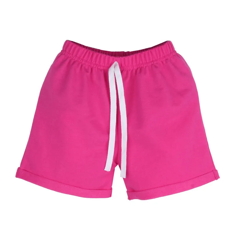 Hot Pink Летние и весенние детские хлопковые шорты детские шорты для мальчиков и девочек детская одежда для малышей модные брюки - Цвет: Hot Pink