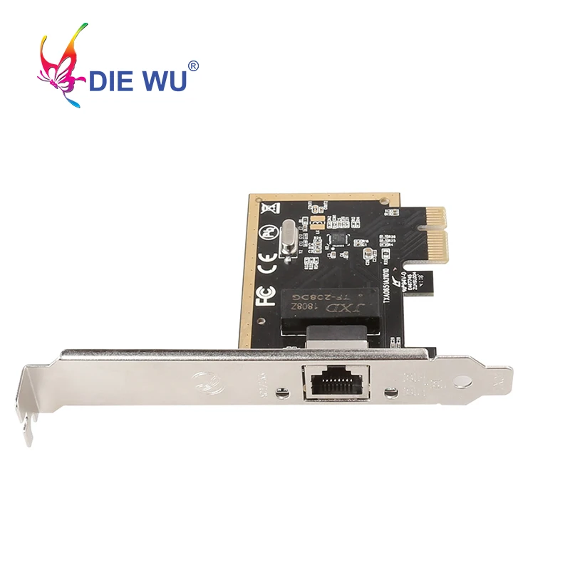 Настольный ПК DIEWU PCI Express гигабитная Lan-карта с Realtek RTL8111H PCIe 1X сетевой адаптер Ethernet