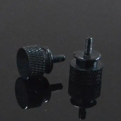 black 10 шт. M3 винт из алюминиевого сплава шаг ручной винт чехол для компьютера с накатанной головкой Винты для DIY аксессуары - Цвет: black