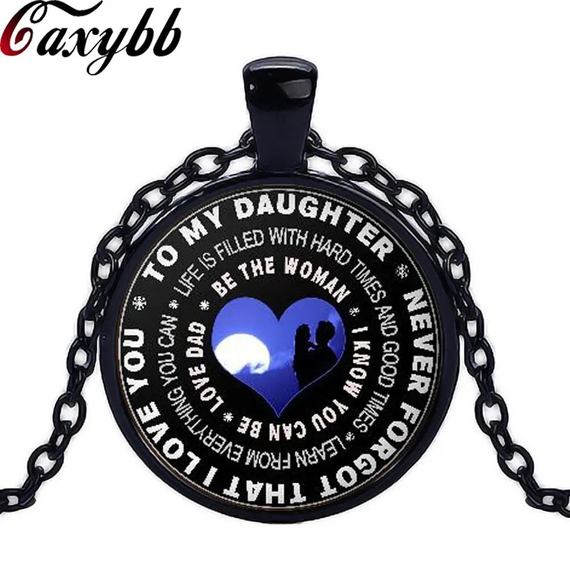 Caxybb Details about Father Son Necklace  Never Forget I Love You  Round Pendant 