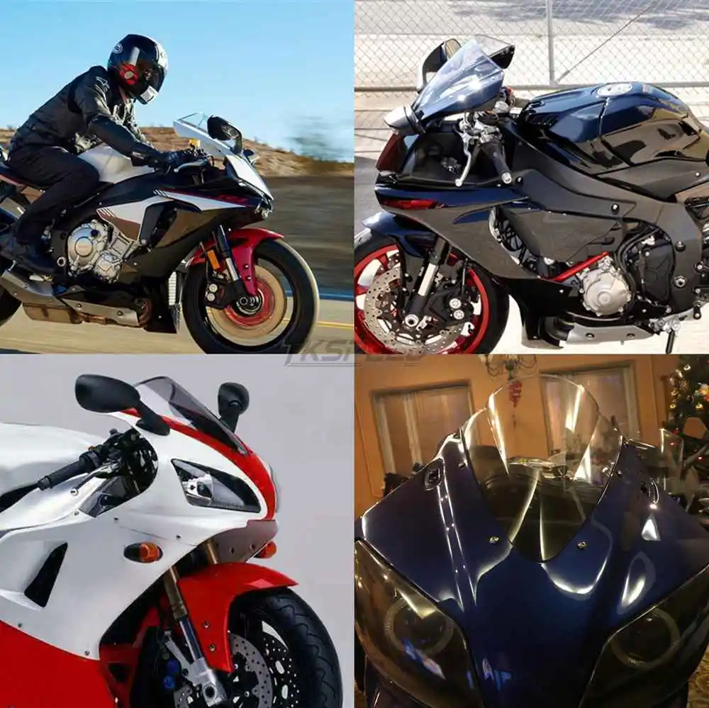 Мотоцикл лобовое стекло ABS Ветер Дефлектор спойлер для Yamaha YZF YZFR1 YZF1000 R1 1998 1999 Double