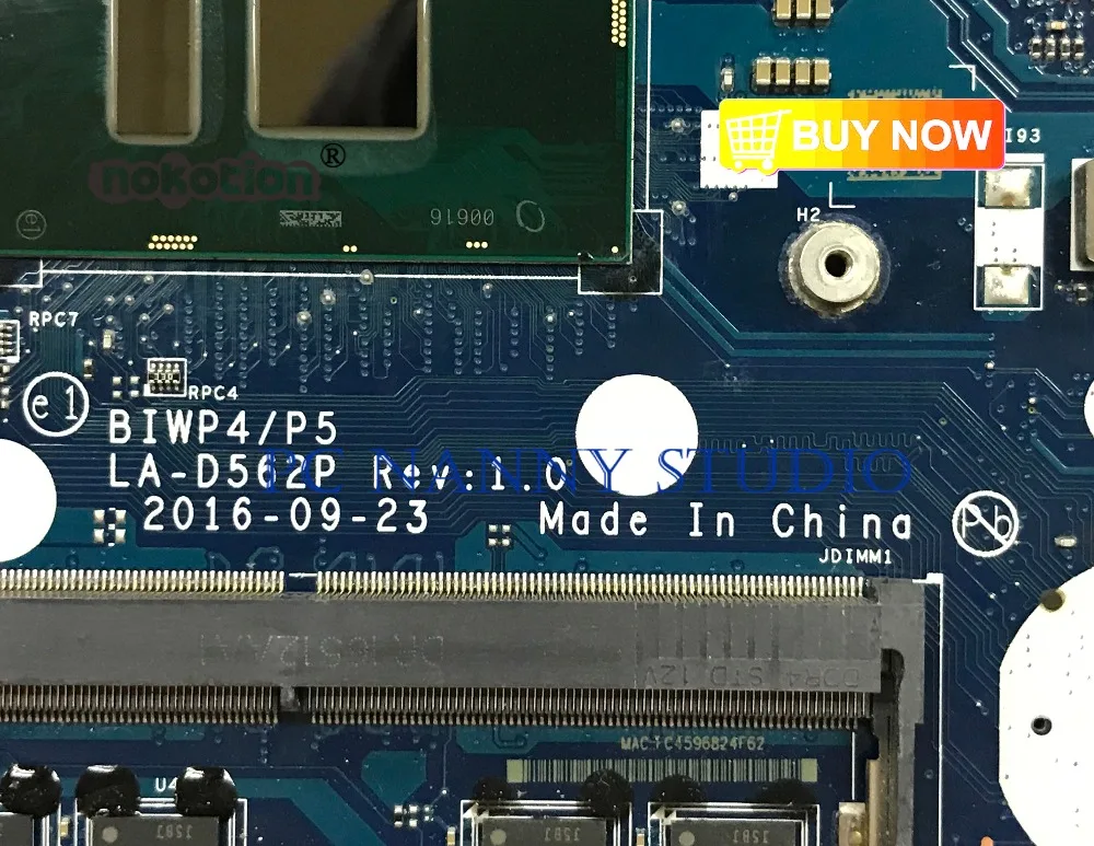Материнская плата PCNANNY BIWP4 P5 для Lenovo Ideapad 110-15ISK DDR4 4405U протестированная ноутбука |