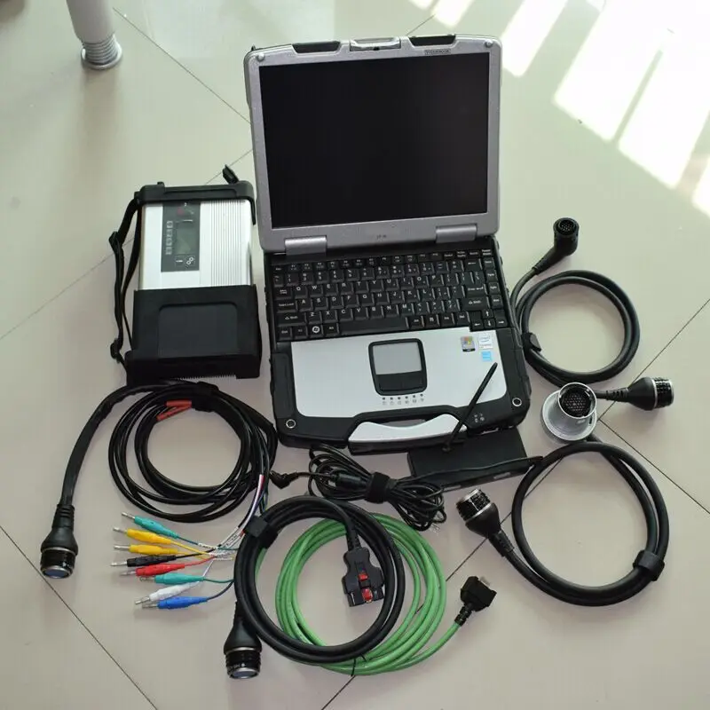 

MB car star diagnosis SD connect C5 2022.06V software 360GB SSD in CF-30 Toughbook CF30 used laptop auto diag repair scanner