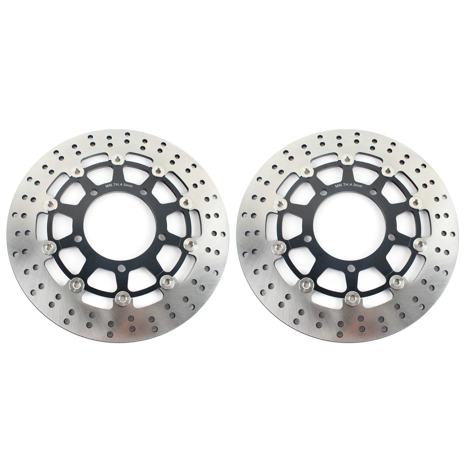 Round Black Front BIKINGBOY спереди и сзади тормозные диски роторы для Suzuki GSXR GSX-R 600 750 2006 2007 K6 K7 GSXR1000 GSX-R1000 2005-2008 K5-K8 - Цвет: Round Black Front