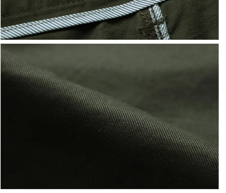 2018 Businessmen Casual Stretch male trousers man long Straight Pure cotton full length pants Black Army Green Khaki plus size | Мужская