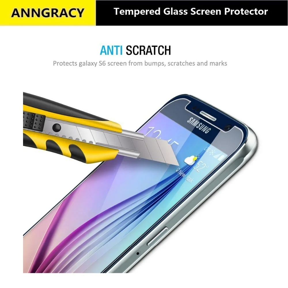 [2-Pack] ANNGRACY Закаленное Стекло Фильм Гвардии Протектор Экрана Для Samsung Galaxy A3/A5/A7 2017 A3