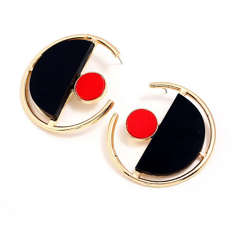 Women's Fashion Minimalist Semicircle Creative Geometric Earrings | Украшения и аксессуары