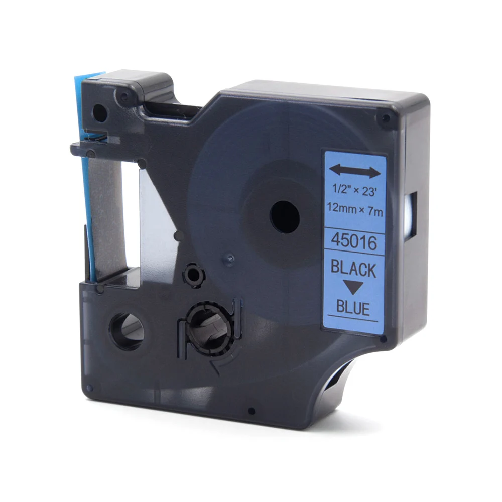 Absonic 1 шт. 45016 A45016 совместимый с Dymo D1 Manager 12 мм черный на голубом принтере ленты