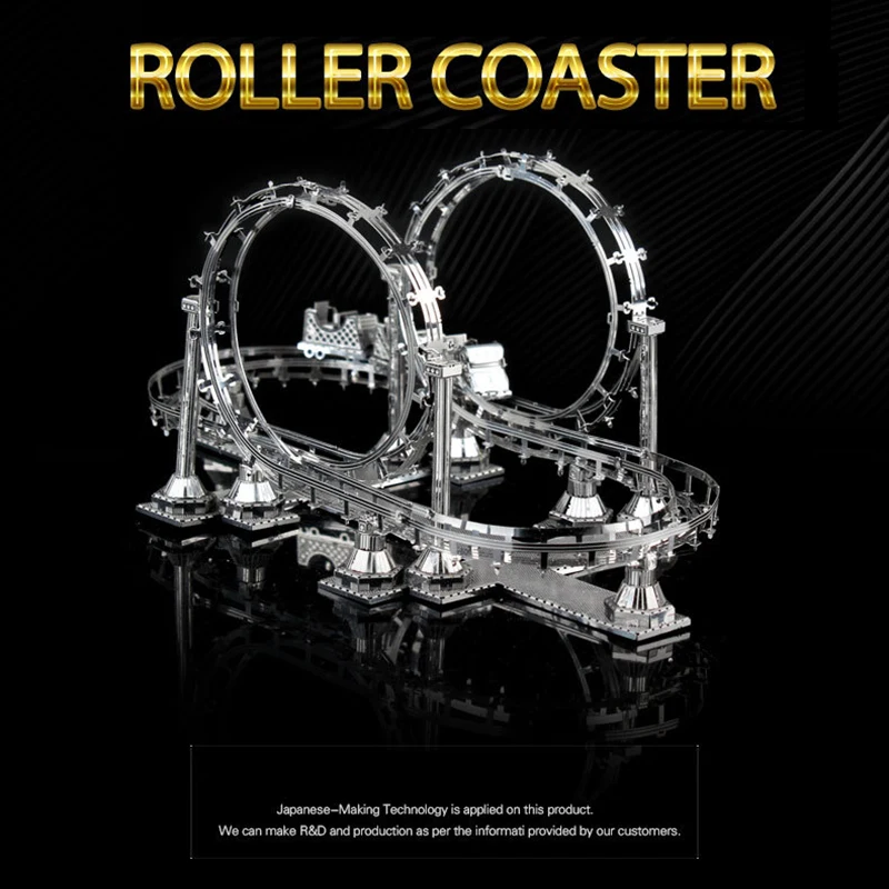 Roller Coaster 3D металлический каркас сборки имитационная модель взрослых развивающая