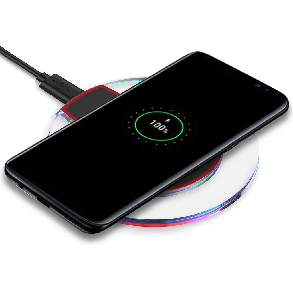 Transparent Wireless Charger Fast Charging Pad For Iphone XS X 8 Plus Samsung Galaxy S10/S10E/S10+ | Электроника