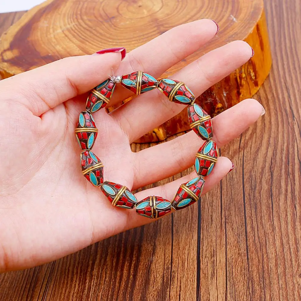 Лидер продаж в 24 х стилях Ретро Непал бусы ручной работы красный коралл Тибетский