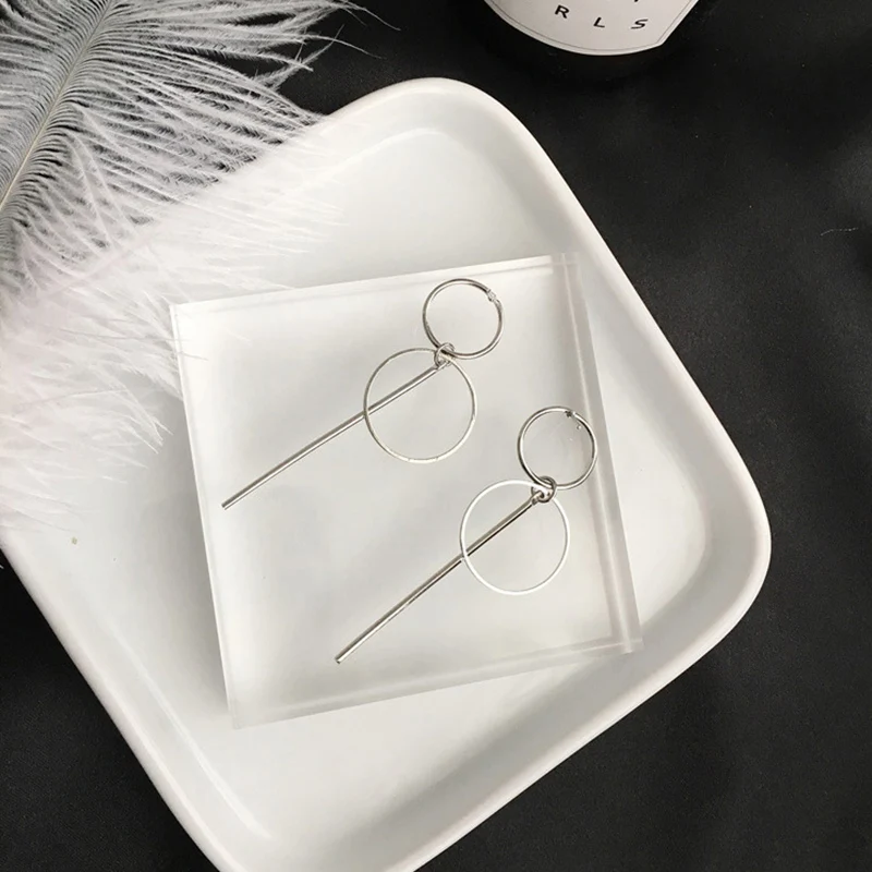 Серьги неправильной формы уникальный дизайн большие серьги-кольца для женщин