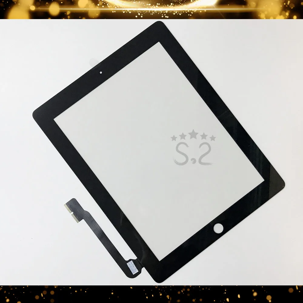 Черно-белое стекло для iPad 3 LCD Внешний сенсорный экран дигитайзер A1416 A1460 A1403 Ремонт