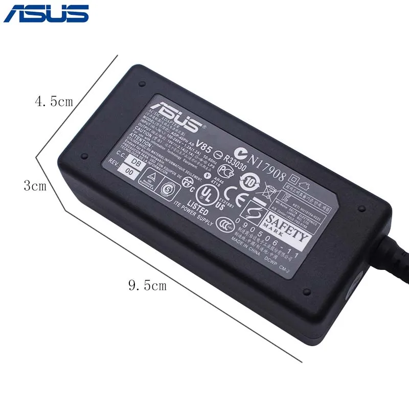ASUS AC ноутбук адаптер питания зарядное устройство для Asus 2,5*0,7 мм 19 в 2.1A 40 Вт ADP-40PH AB блок питания зарядное устройство с вилкой