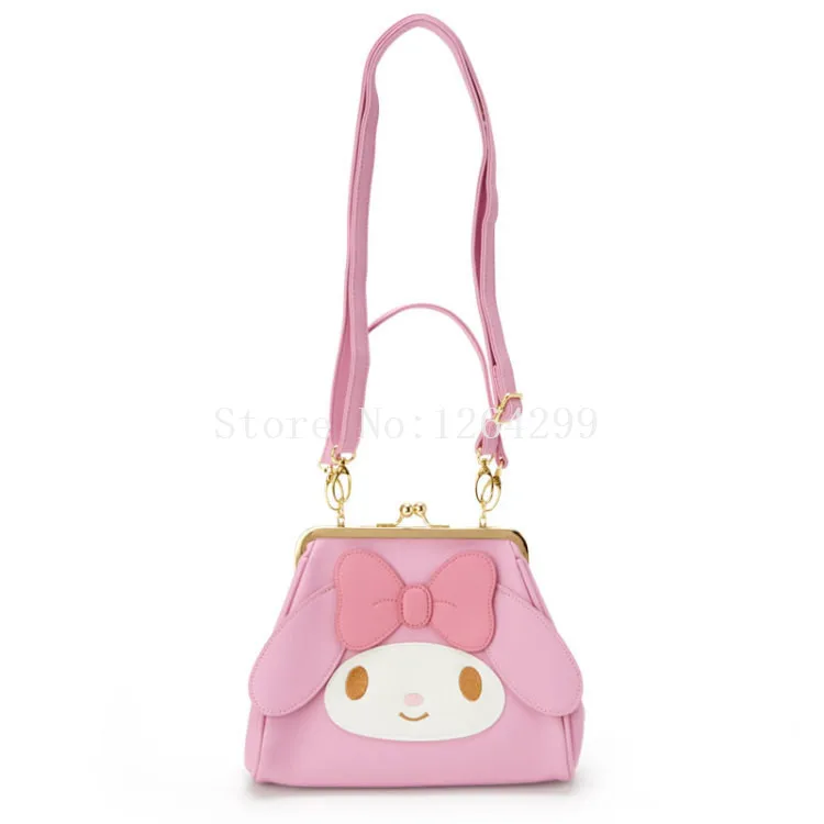 Розовый Новая мода My Melody Cinnamoroll PomPom Purin для девочек PU курьерские Сумки детские сумки для детей - Цвет: Розовый