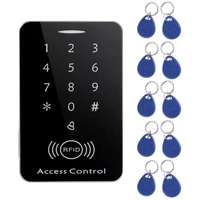 rfid standalone touch screen password digital keys door access control system card reader with 10 pcs keys