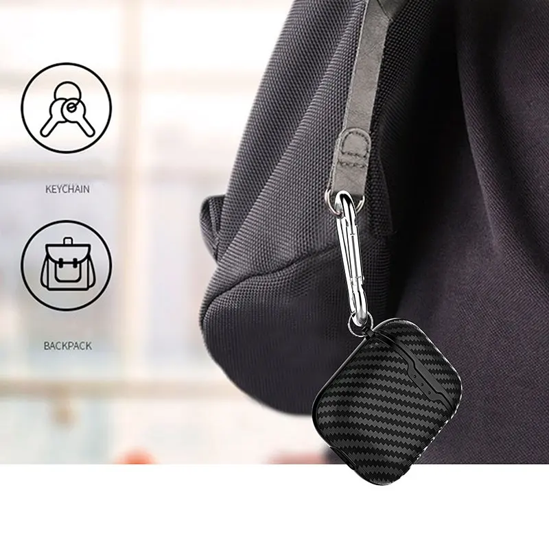 Темно зеленый чехол для наушников Airpods с металлическим кольцом в стиле ретро