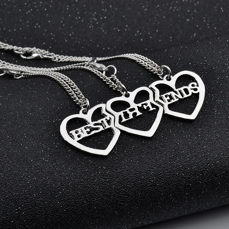 Ожерелье с подвеской в виде сердца для девочек 3 шт./компл.|gifts for girls|bff pendantfashion necklace
