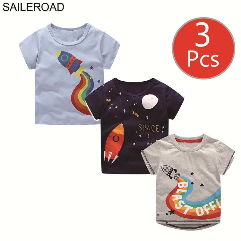 6060 6806 6330 photo SAILEROAD 3 шт. / Много Детские Футболки Мультфильм Автомобиль Экскаватор Дети Топы Тис для Мальчиков Одежда Шаблон Динозавров Детские Девочки Рубашки - Цвет: 6060 6806 6330 photo