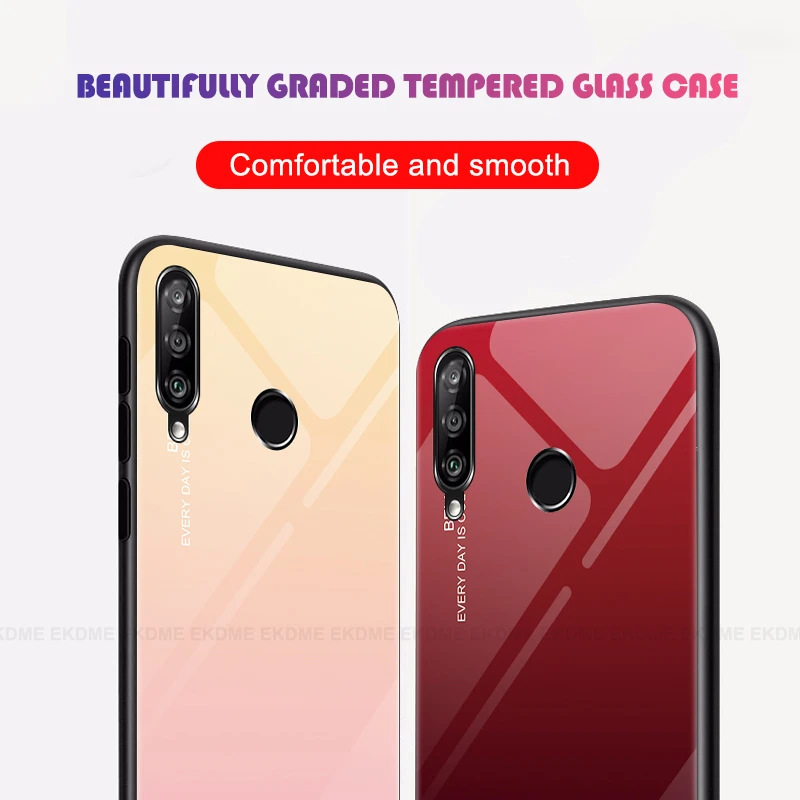 Чехол из закаленного стекла с градиентом для Huawei Honor 10i 20i 10 9 Lite P30 Pro P Smart Plus 2019 |