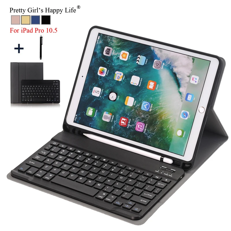 Чехол Funda для iPad Pro 10 5 A1701 A1709 Съемная Беспроводная Bluetooth клавиатура кожаный чехол +