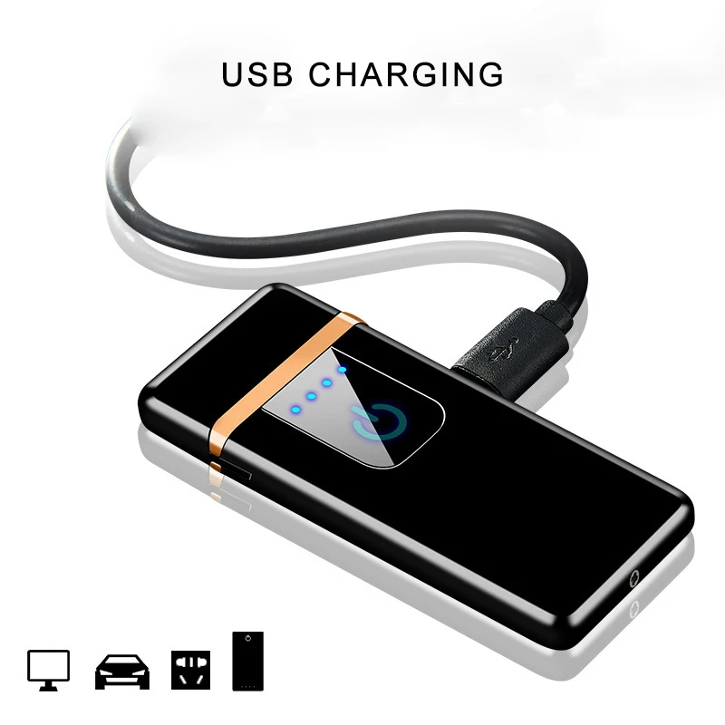 Сенсорная Индукционная Электронная зажигалка ультратонкая Encendedor Isqueiro USB