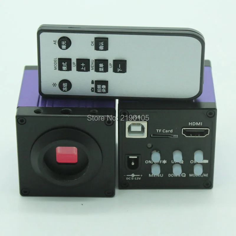 HDMI HD USB цифровая промышленная микроскопическая камера + кронштейн для тонкой регулировки с углом поворота 360 градусов + C-монтажный объектив + 144 светодиода.