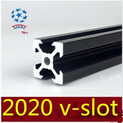 

2020 aluminum extrusion profile european standard 2020 v-slot white or black length 550mm aluminum profile workbench 1pcs