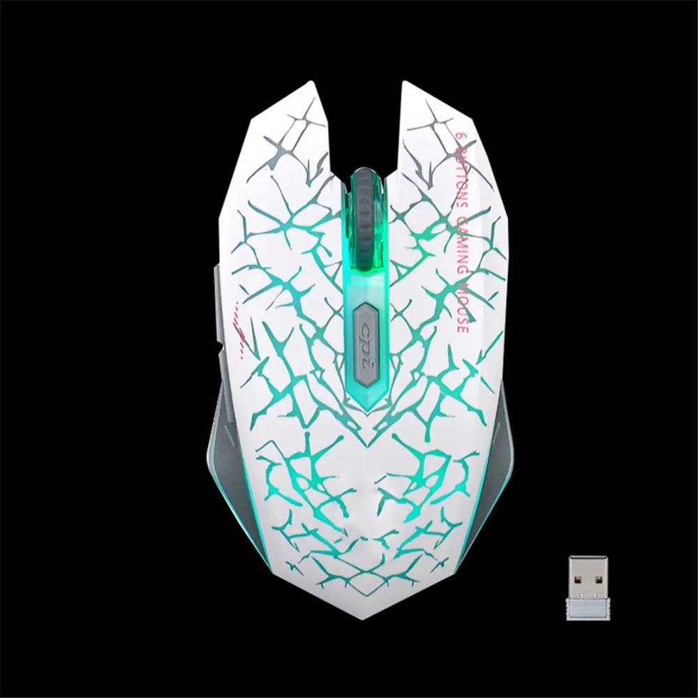 Классная Беспроводная игровая мышь с подсветкой 2 4 ГГц 2400 dpi оптическая