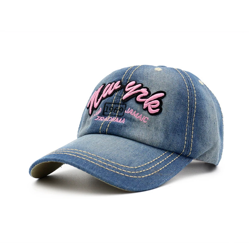 2019 New Fashion Denim Baseball Cap Vintage Hip Hop Hat Spring Summer  Woman Casual Hats Cotton Sport Unisex Trucker Bone Snapba