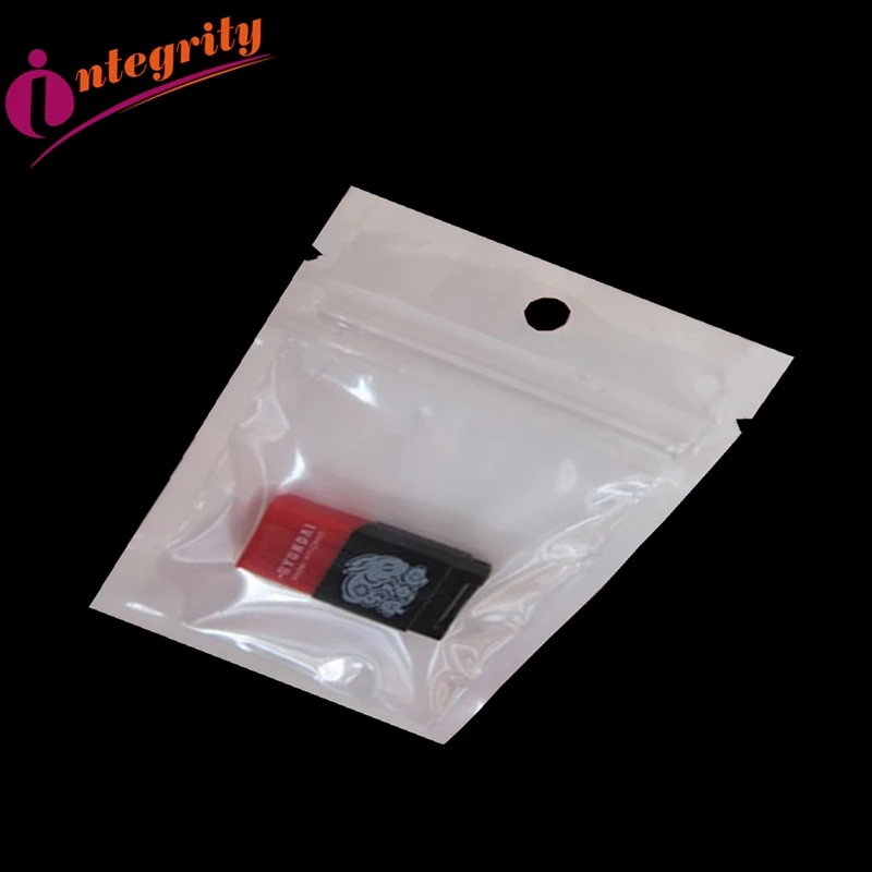 Целостность 100 шт 16*24 см белый/прозрачный самоблокирующийся застежка-молния