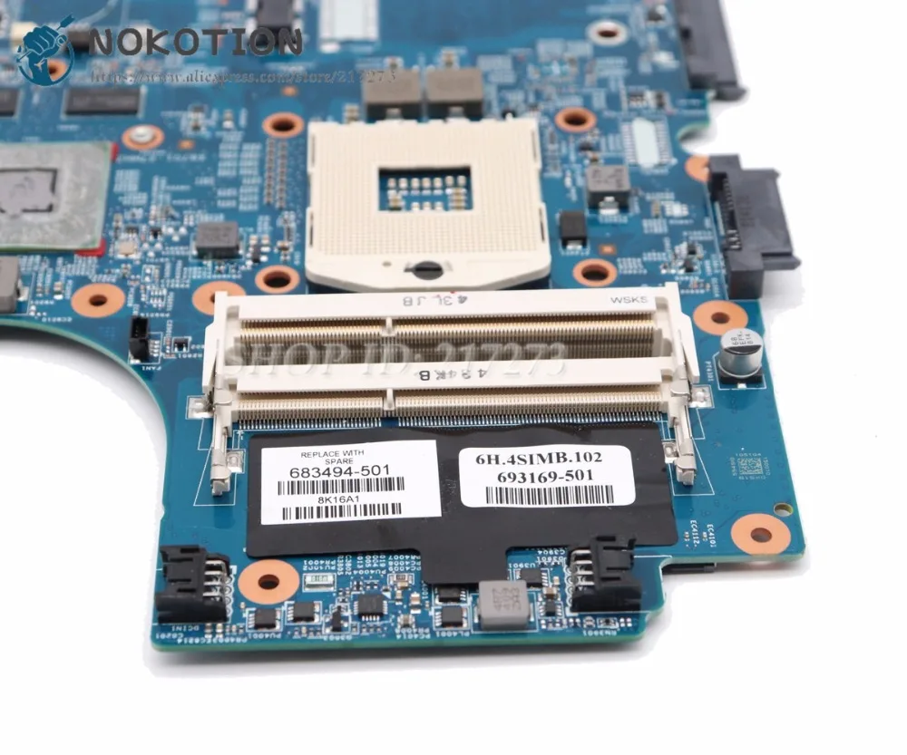 Материнская плата NOKOTION для ноутбука HP probook 4740s 4540s 4440s 4441s 683494 501 683493 001 HM76 HD 7650M 1G