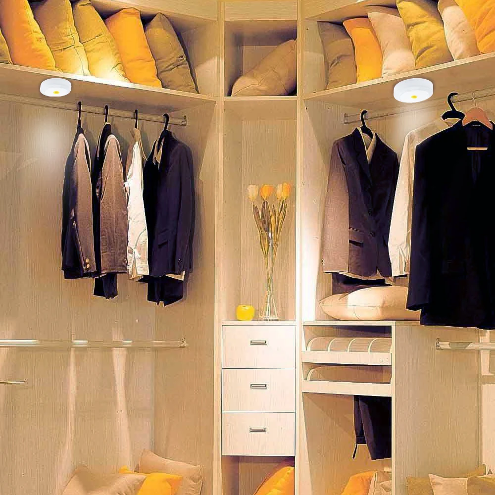 4 шт./партия светодиодный светильник для шкафа с дистанционным управлением