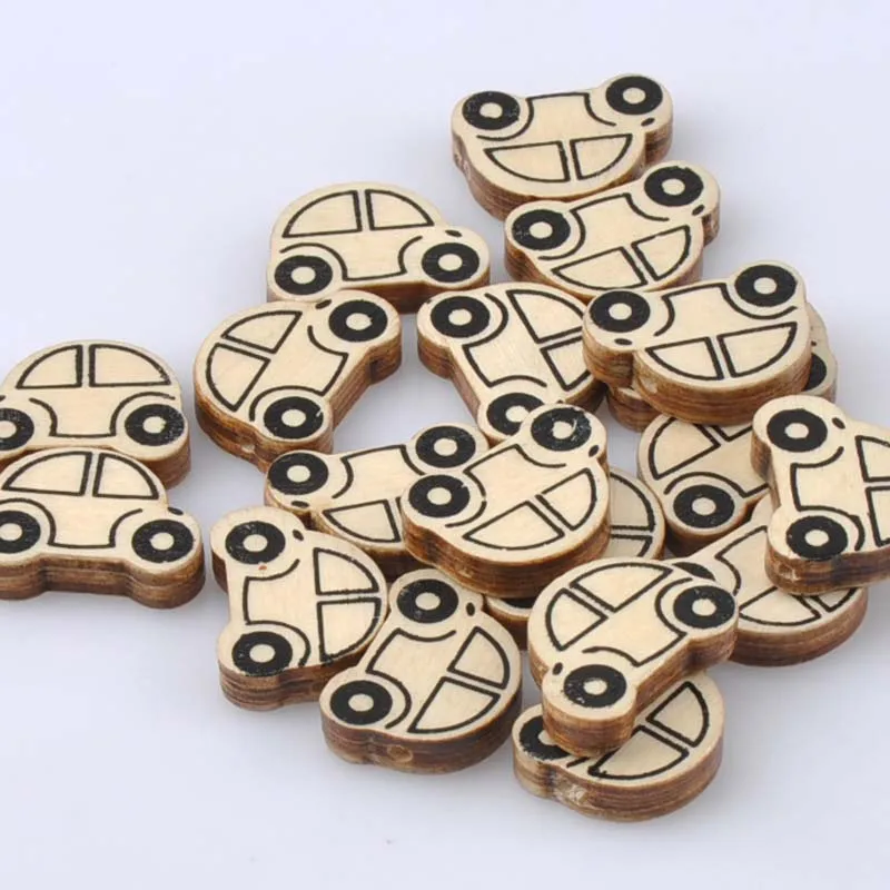 Деревянные цветные натуральные автомобильные деревянные бусины для