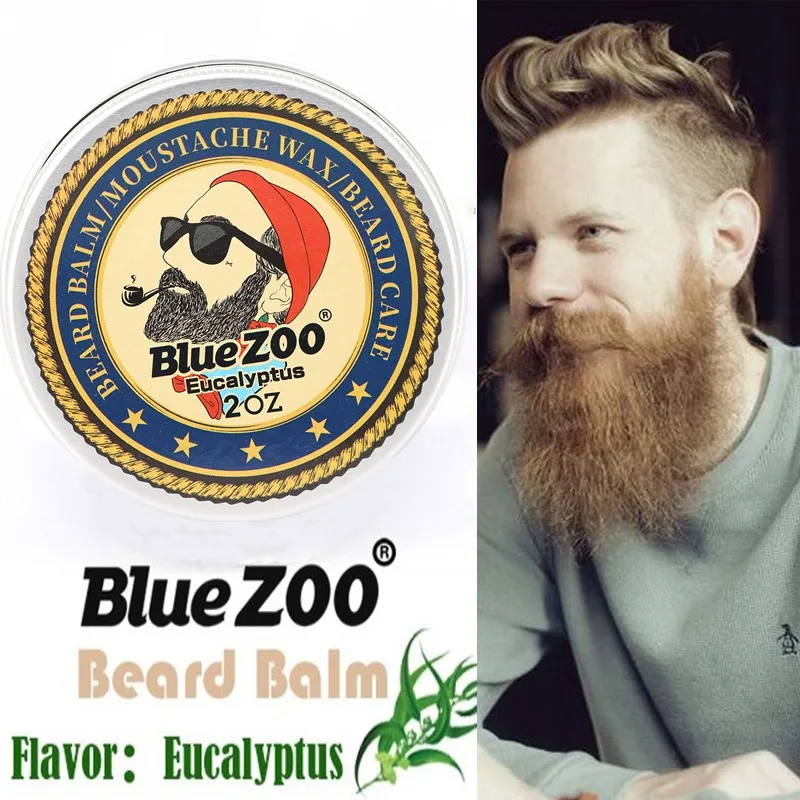 Blue ZOO 60 г натуральный органический бальзам для бороды воск усов лица роста волос