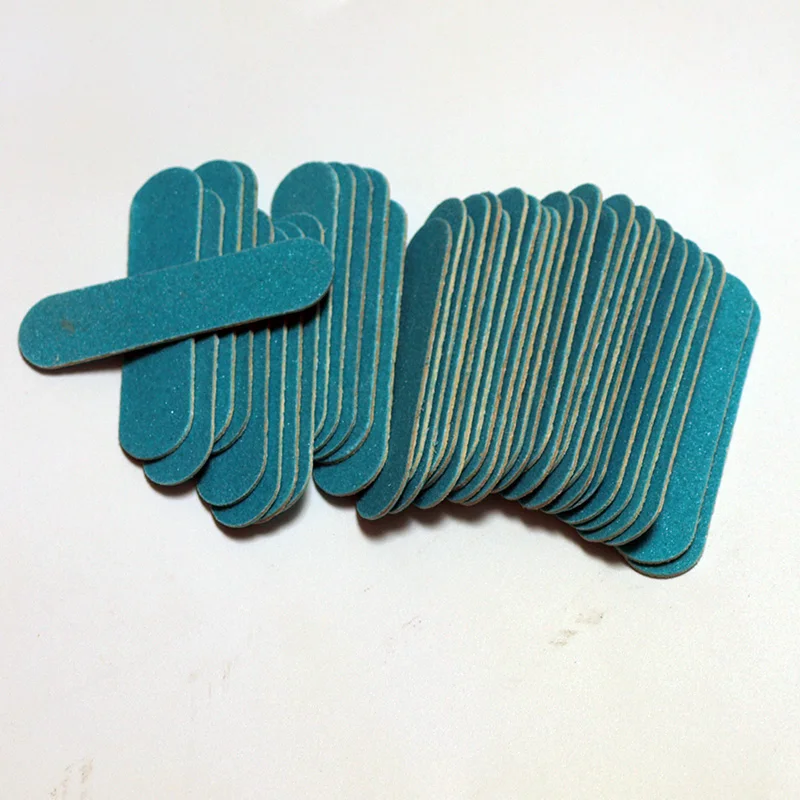 

100Pcs Blue Mini Nail File Sanding Files Durable Buffing Grit SandPaper Manicure Nail Tools Disposalbe Cuticle Remover Buffer