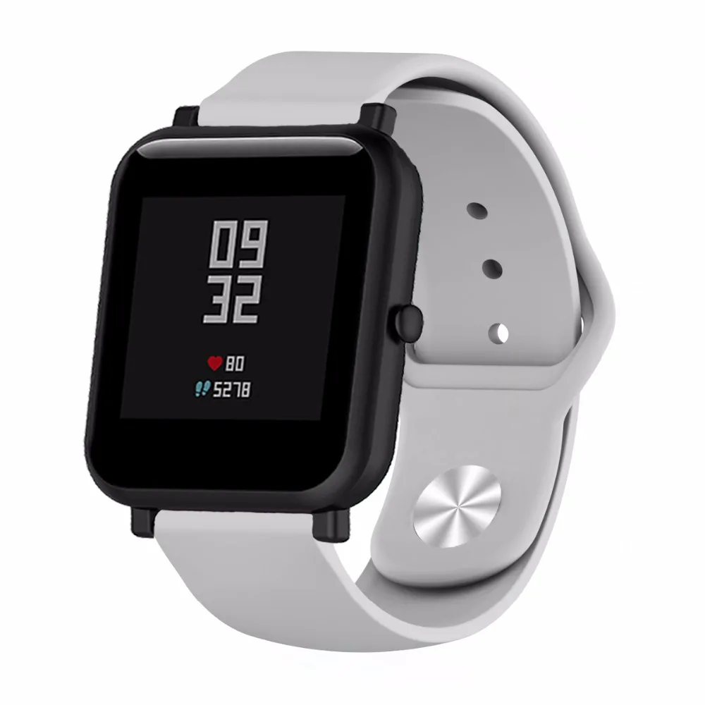 20 мм Браслет Для Xiaomi Amazfit GTS ремешок для часов Amazfit Bip из нержавеющей стали металлический ремешок для часов Amazfit GTR 42 мм силиконовый ремешок