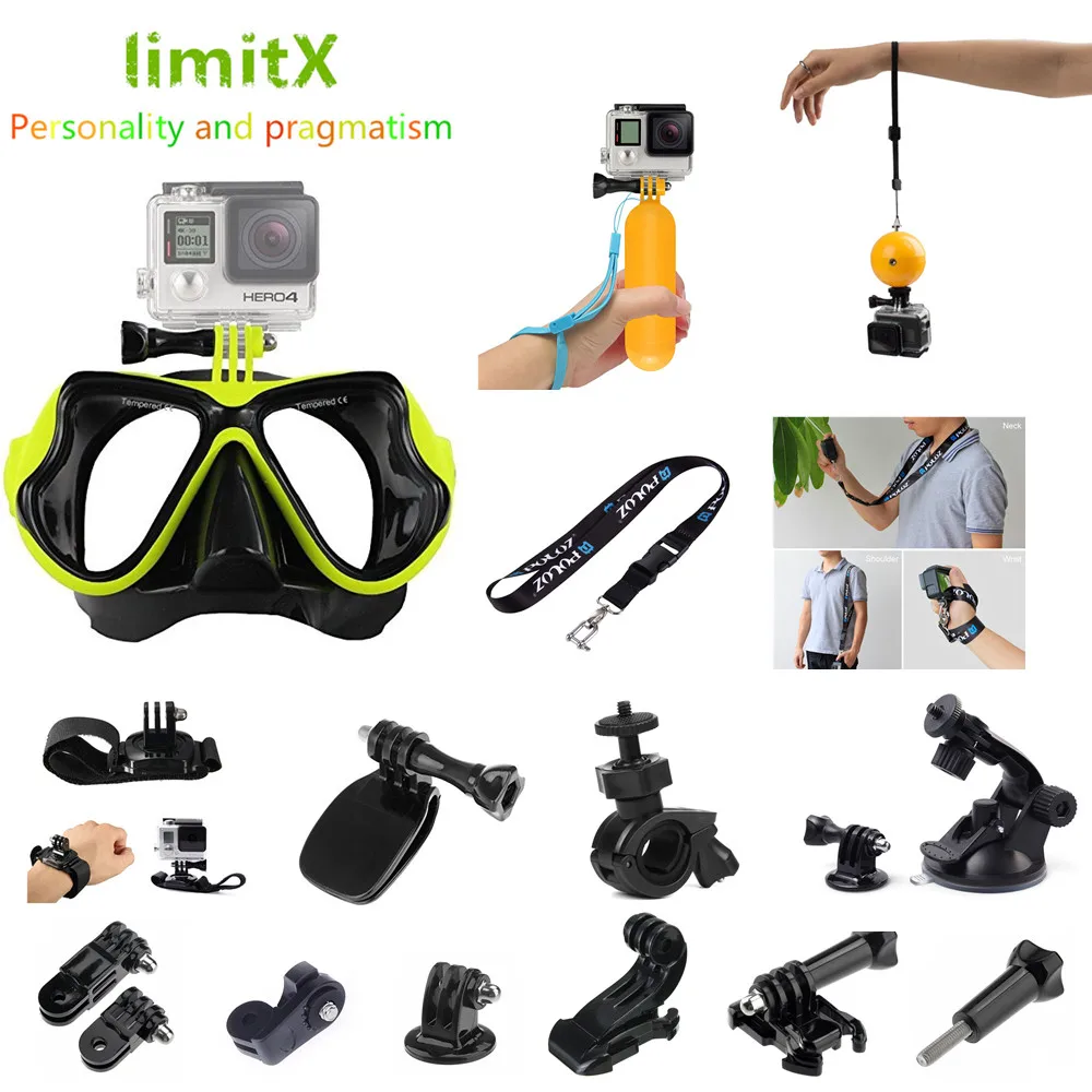 Комплект аксессуаров limitX 8 в 1 для Nikon KeyMission 360 170 80 Drift Innovation Stealth 2 HD Ghost-S HTC Re Camera |