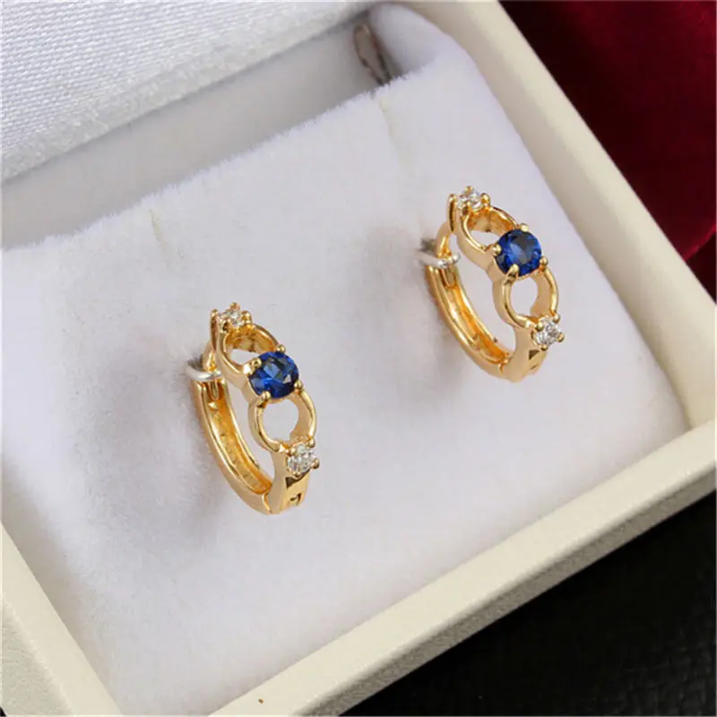 Новые Свадебные романтические серьги Simple18K Позолоченные Модные ювелирные