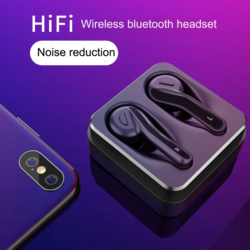 Bluetooth Earbud Wireless Earphones Stereo in-Ear with 2 Headset for Most Smartphones | Электроника