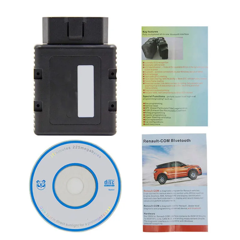 Для Renault-Com Bluetooth Obd2 диагностический инструмент программирующий интерфейс для автомобилей Renault Замена для Renault Can Clip