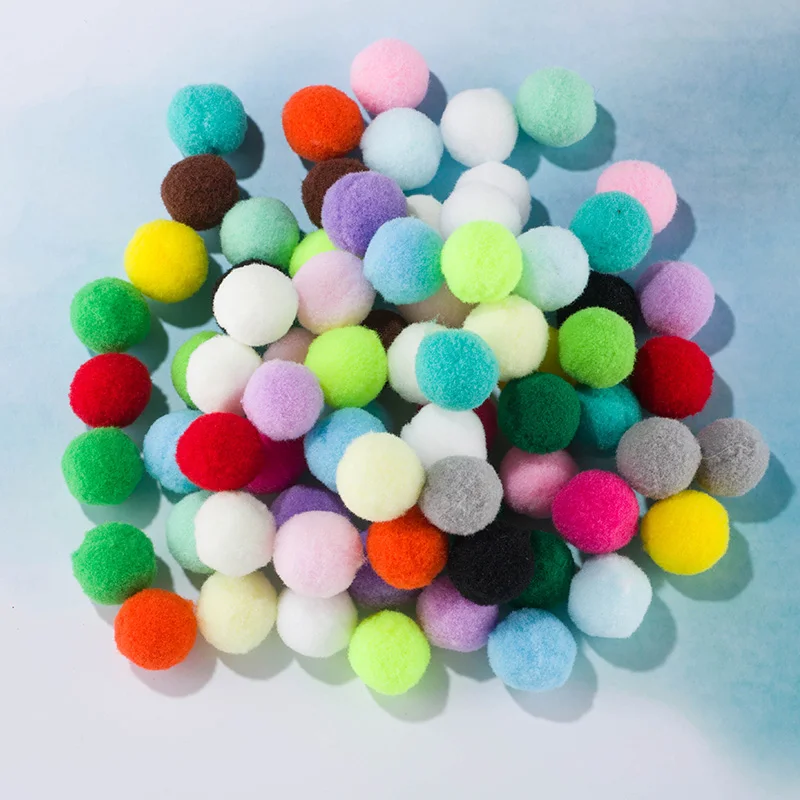 100 шт. 10/15/20/25 мм Мини пышная Нижняя Pom Poms помпонами ручной работы для детей игрушки свадебный Декор DIY товары для шитья и рукоделия