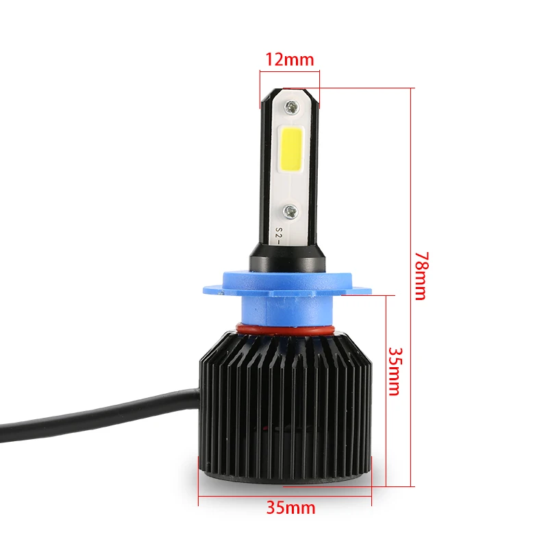 2 шт. авто H4 LED H7 H1 H3 9006 HB4 H8 9005 HB3 автомобиля Фары для 72 Вт 8000lm высокое светодиодные