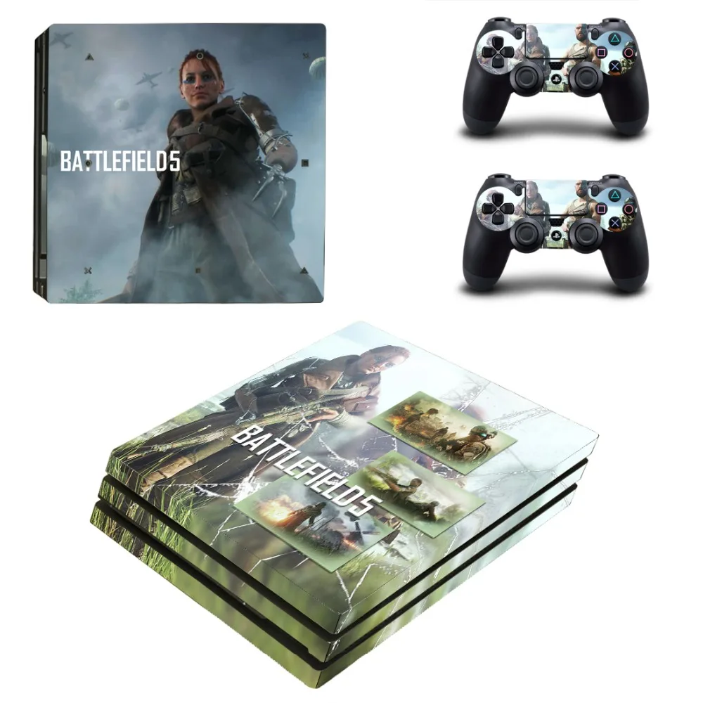 Виниловые наклейки для игровой приставки Battlefield V PS4 Pro консоли PlayStation 4 и 2