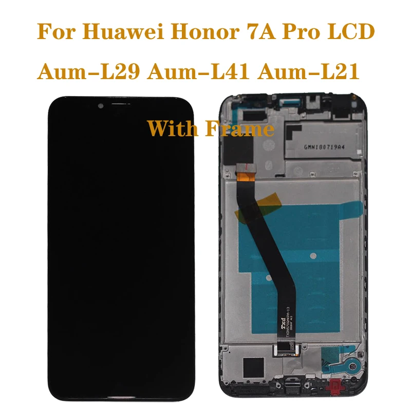Детали для ремонта сенсорного экрана с рамкой Huawei Honor 7A pro|Экраны мобильных