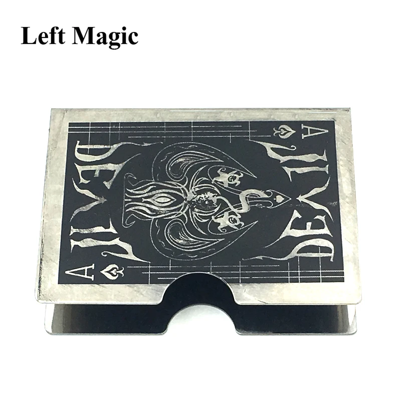 Стальной протектор дьявола для карт зажим волшебных фокусов держатель защитный
